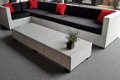 Loungeset lounche set terras tuin wit wicker speciale aanbieding. - 1 - Thumbnail