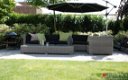 Loungeset lounche set tuin terras rond wicker grijs speciale aanbieding. - 2 - Thumbnail
