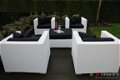 Lounge stoel lounche fauteuil set zetel tuin terras wit aanbieding. - 4 - Thumbnail