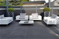 Loungestoel lounche fauteuil zetel set tuin terras wit aanbieding. - 4 - Thumbnail