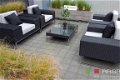 Loungestoel lounche fauteuil zetel set terras tuin zwart wicker aanbieding. - 1 - Thumbnail