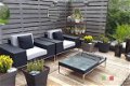 Loungestoel lounche fauteuil set terras tuin zwart wicker aanbieding. - 1 - Thumbnail