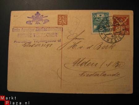 Antieke Postkaart Tschecho-Slowakei, gebruikt...1920... - 1