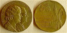 Bronzen penning Juliana & Bernhard 1937 (ca. 40 mm)