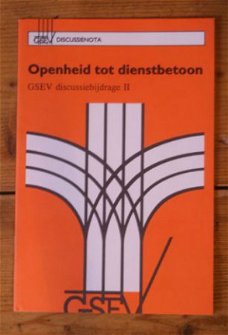 Openheid tot dienstbetoon