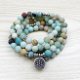 Amazoniet mala ketting of armband met Levensboom bedel - 4 - Thumbnail