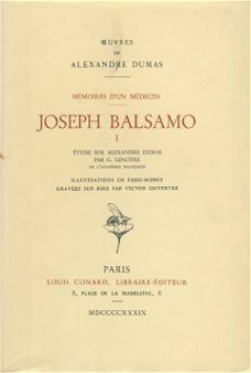 ALEXEXANDRE DUMAS**JOSEPH BALSAMO**UNE(1)TOME I °CONARD