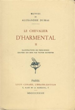 ALEXANDRE DUMAS*LE CHEVALIER D'HARMENTAL*DEUX(2)TOMES*CONARD - 5