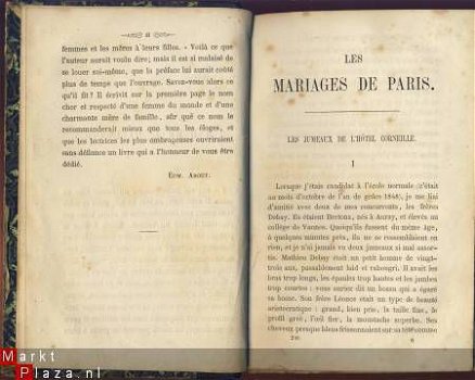 EDMOND ABOUT**LES MARIAGES DE PARIS**1856**HACHETTE - 4