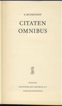 CEES BUDDINGH**CITATEN-OMNIBUS**TEXTUUR LINNEN BOEKBAND. - 2