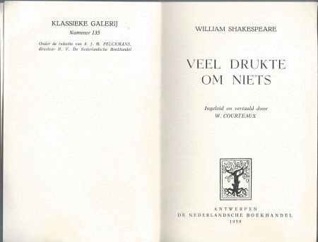 WILLIAM SHAKESPEARE**VEEL DRUKTE OM NIETS**KLASSIEKE GALERIJ - 2