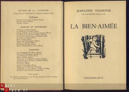 JEAN-LOUIS VAUDOYER**LA BIEN-AIMEE**CALMANN-LEVY*HARDCOVER - 2