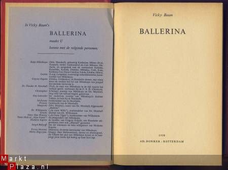 VICKY BAUM**BALLERINA*THEME FOR BALLET**AD.DONKER - 2