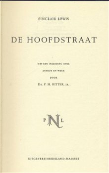 SINCLAIR LEWIS**DE DE HOOFDSTRAAT**DR. P.H. RITTER, JR. - 2