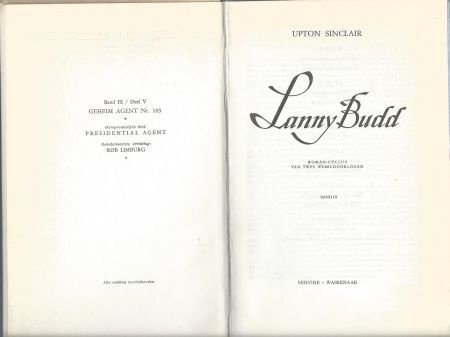 UPTON SINCLAIR**LANNY BUDD**BAND III**1.GEHEIM AGENT.2.WIE W - 2