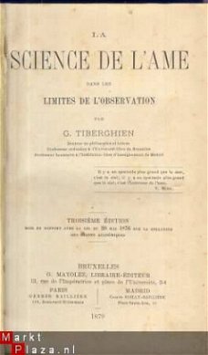 G. TIBERGHIEN**LA SCIENCE DE L'AME**G.MAYOLEZ**1879**