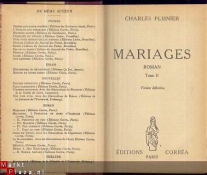 CHARLES PLISNIER** MARIAGES**TOME I+TOME II**ED.CORREA1948 - 4