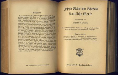 JOSEPH VICTOR VON SCHEFFELS SÄMTLICHE WERKE**HEFFE & BEDER V - 4