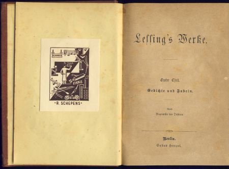 GOTTHOLD EPHRAIM LESSING**LESSING' S WERKE*GEDICHTE UND FABE - 2