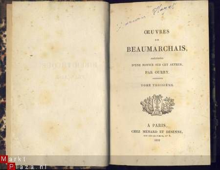 BEAUMARCHAIS**OEUVRES**OURRY*1828*MENARD ET DESENNE - 1