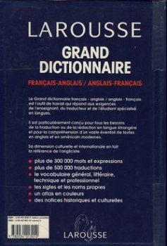 LAROUSSE**DICTIONNAIRE**FRANCAIS-ANGLAIS / ANGLAIS FRANCAIS* - 4