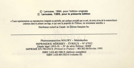 LAROUSSE**DICTIONNAIRE**FRANCAIS-ANGLAIS / ANGLAIS FRANCAIS* - 6