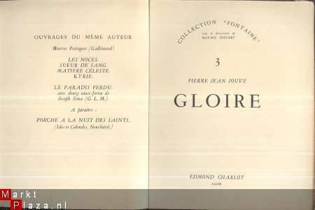 PIERRE JEAN JOUVE*GLOIRE**COLL.FONTAINE*EDMOND CHARLOT*ALGER - 2