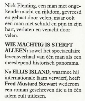 FRED MUSTARD STEWART**WIE MACHTIG IS STERFT ALLEEN**HARDCOVE - 4