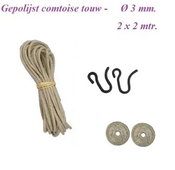 Gepolijst comtoise touw + haken en muntringen 33516 - 0