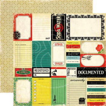 SALE NIEUW SET 8 vel dubbelzijdig scrapbook papier For The Record van Echo Park - 6