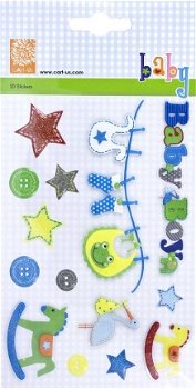 SALE NIEUW Scrapbook pakket o.a. 6X6 Album en Paperpad + embelishments Baby Boy. - 4