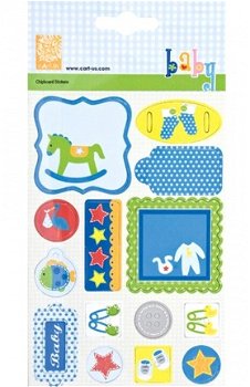 SALE NIEUW Scrapbook pakket o.a. 6X6 Album en Paperpad + embelishments Baby Boy. - 6