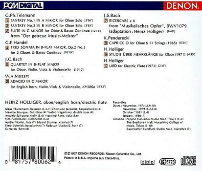 CD - The Artistry of Heinz Holliger - 1