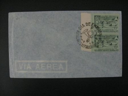 Oude envelop Dia de Emision Argentinië, ongebruikt 1946... - 1