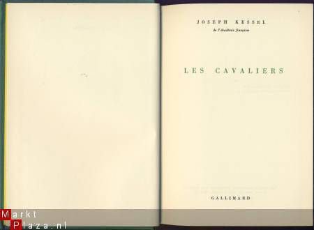 JOSEPH KESSEL**LES CAVALIERS**GALLIMARD COLLECTION SOLEIL - 2