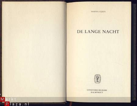 MARNIX GIJSEN**DE LANGE NACHT**BRUINE HARDCOVER - 2