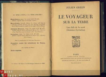 JULIEN GREEN**LE VOYAGEUR SUR LA TERRE+LES CLEFS DE LA MORT+ - 2