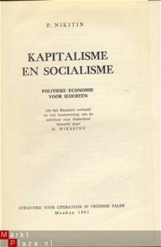 P. NIKITIN**KAPITALISME EN SOCIALISME**POLITIEKE ECONOMIE - 2