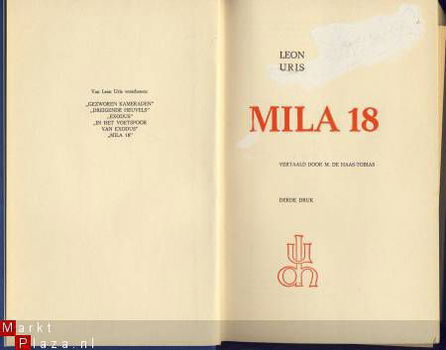 LEON URIS**MILA 18**HARDCOVER**UITGEVERIJ HOLLANDIA - 4