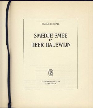 CHARLES DE COSTER**SMEDJE SMEE EN HEER HALEWIJN*LUXE-UITGAVE - 2