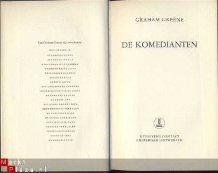 GRAHAM GREENE**DE KOMEDIANTEN**CONTACT**LINNEN HARDCOVER - 4