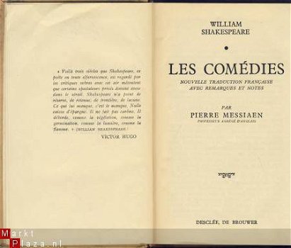 WILLIAM SHAKESPEARE**LES COMEDIES*MISSIAEN*DESCLEE DEBROUWER - 2