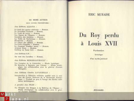 ERIC MURAISE**DU ROY PERDU A LOUIS XVII*PSYCHANALYSE HIST.** - 2