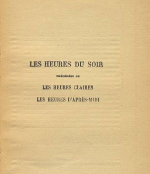 EMILE VERHAEREN**LES HEURES DU SOIR.**MERCURE DE FRANCE** - 4