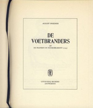 AUGUST SNIEDERS**DE VOETBRANDERS** OF **DE FRANSEN IN NOORDB - 2