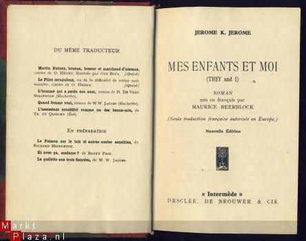 JEROME K JEROME**MES ENFANTS ET MOI**DESCLEE DE BROUWER - 2