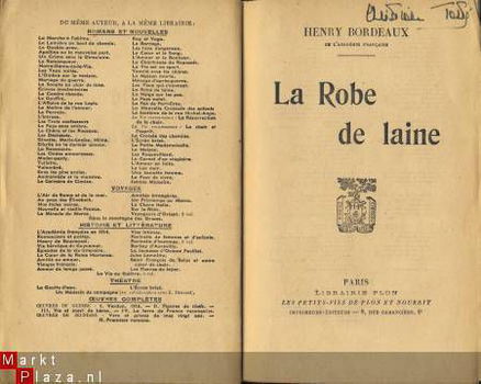 HENRY BORDEAUX**LA ROBE DE LAINE*1948*PLON ET NOURRIT - 2