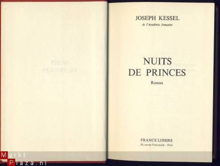 JOSEPH KESSEL**NUITS DE PRINCES**FRANCE LOISIRS EN LIN ROUGE - 2