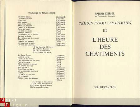 JOSEPH KESSEL**L'HEURE DES CHATIMENTS**PLON HARDCOVER. - 4