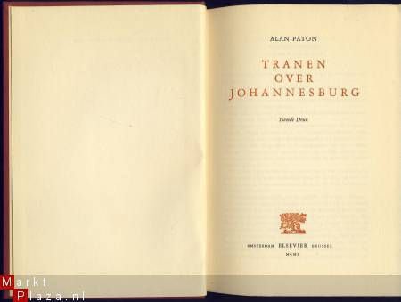 ALAN PATON**TRANEN OVER JOHANNESBURG**ELSEVIER* - 2